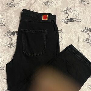 On Fire Black Relaxed Men Jeans
